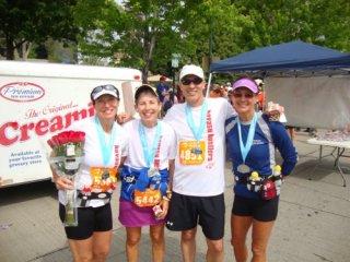 Me, Sue, Bruce & Donna at finish