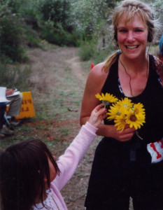 Kelly at end of trail race with daughter Alex 